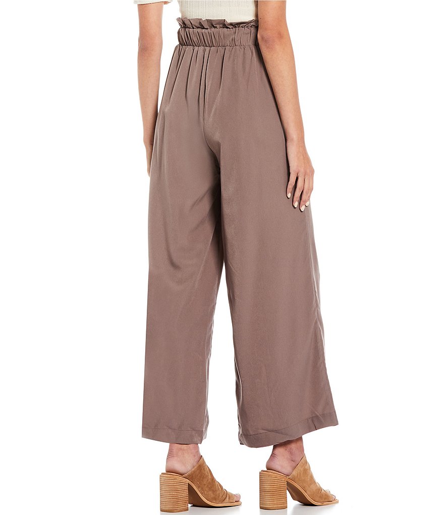 Blu Pepper High Rise Tie Waist Palazzo Pants