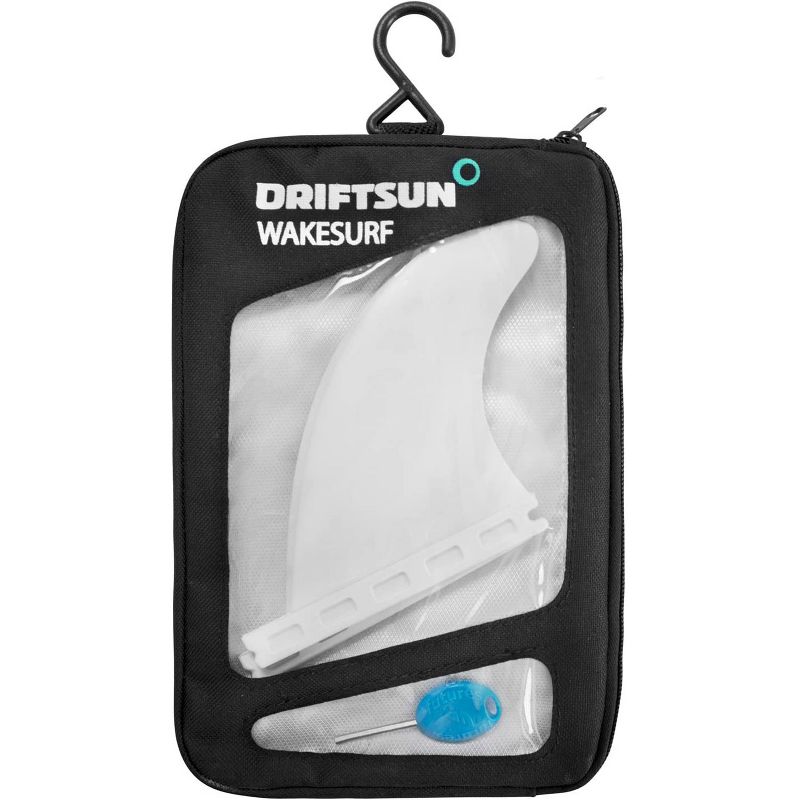 Driftsun 4 Ft 6 In Beginner to Intermediate Wave Riding Throwdown Wakesurf Board with 4 Removable Futures Fin Box and Full Natural Stringer