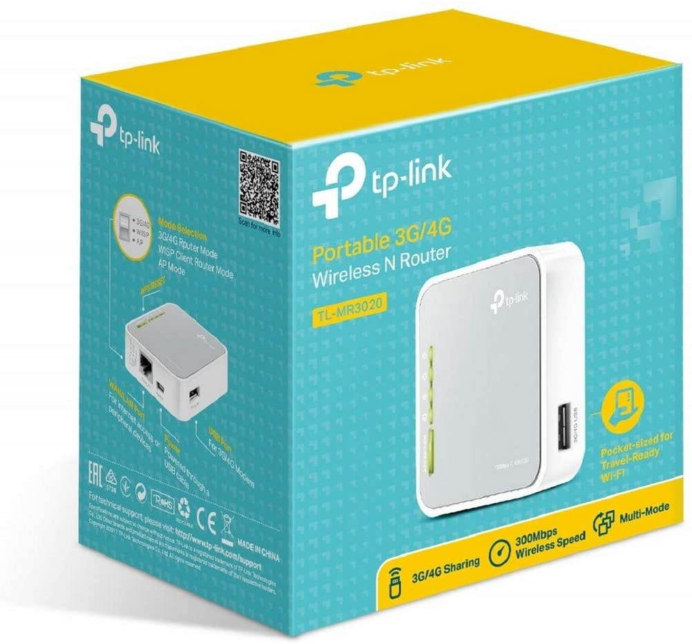 TP-Link N150 Wireless 3G/4G Portable Router with Access Point/WISP/Router Modes (TL-MR3020)