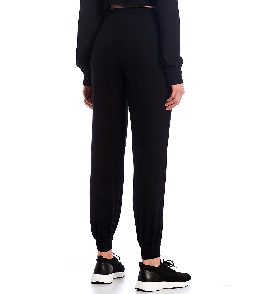 NIA Ribbed Hacci Drawstring Straight Leg Coordinating Ankle Joggers