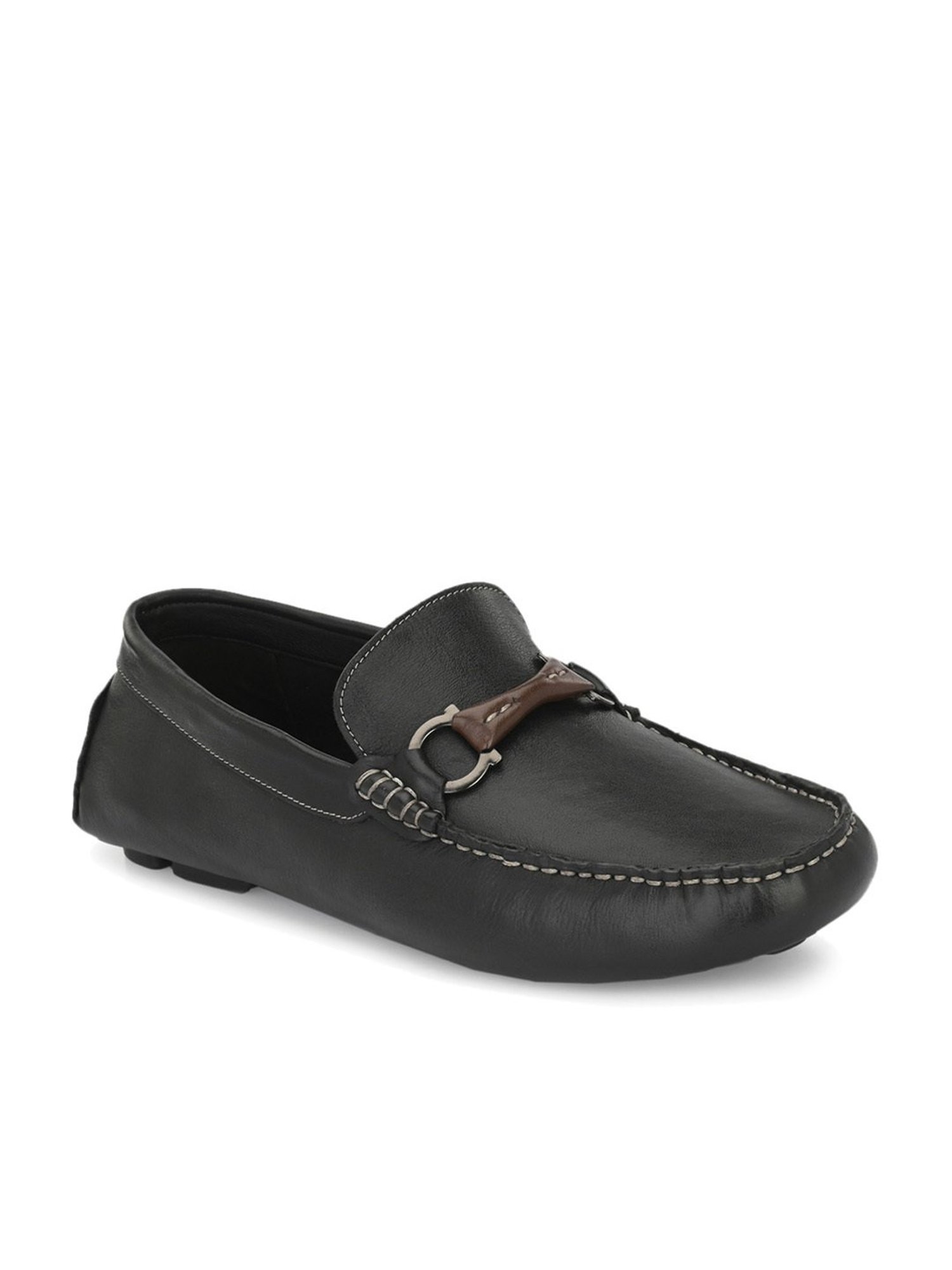 Hitz Men's Black Casual Loafers