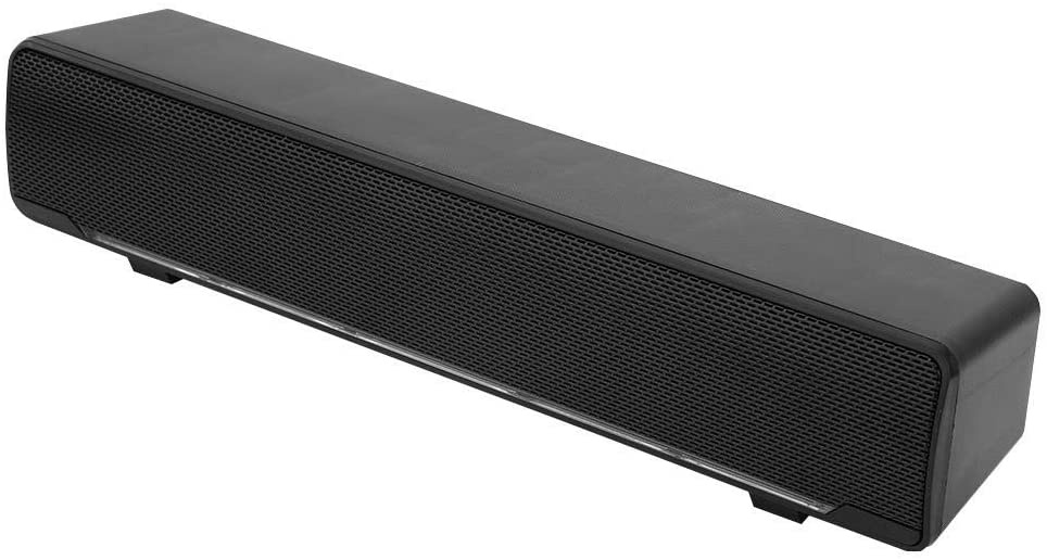 Vipxyc PC Soundbar, Portable USB Wired Stereo Speaker 3.5mm Input Music Player Lossless Bass Surround Sound Box for Desktop Laptop,TV, MP3, MP4 and More(Black)