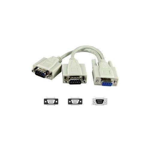 QVS CC317Y 8IN SERIAL DB9 FEMALE TO DB9 MALE  and  MALE SPLITTER CABLE