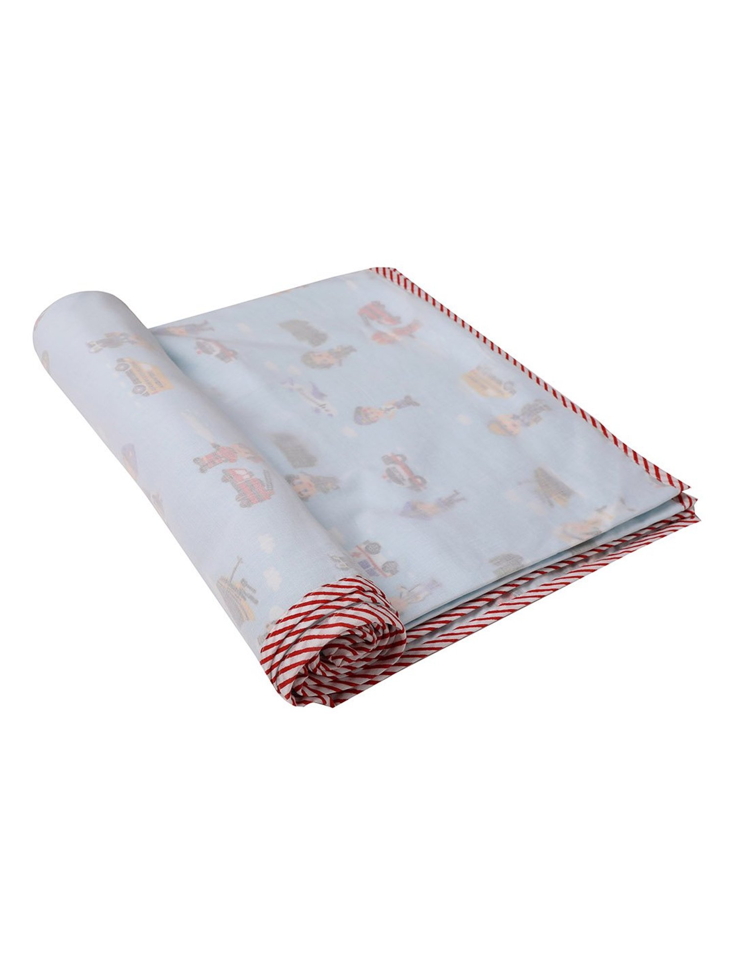 Nigh Nigh Young Heroes Blue Cotton 70 TC Toddlers Dohar - Set of 1