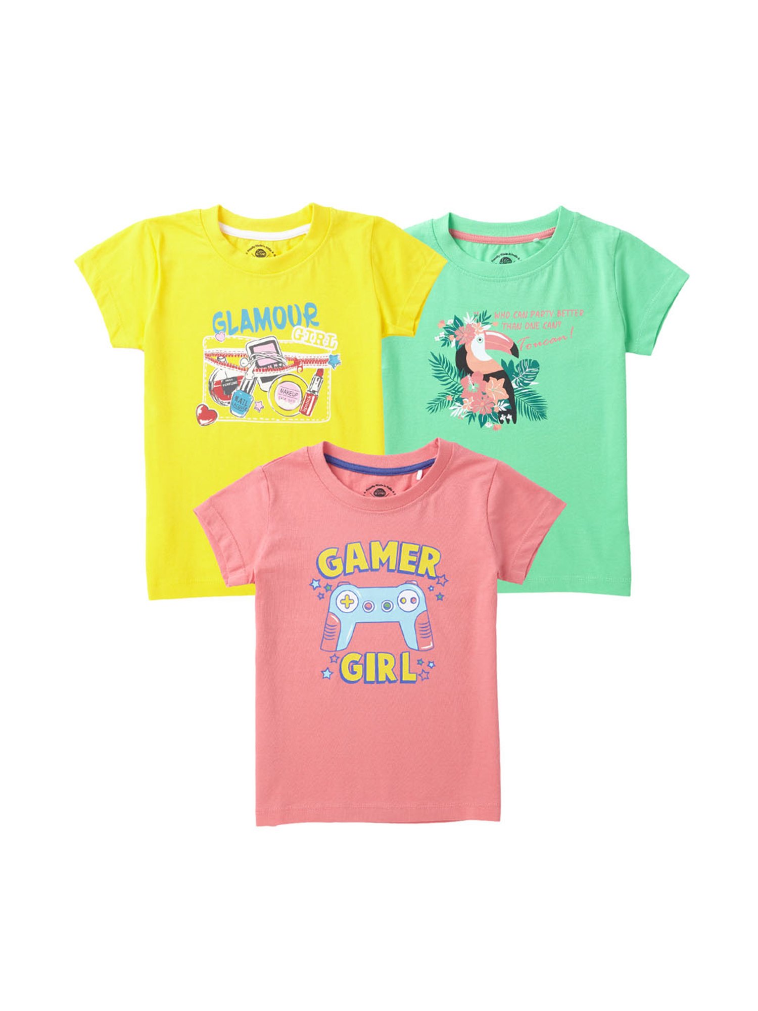 Cub McPaws Kids Multicolor Printed  T-Shirts