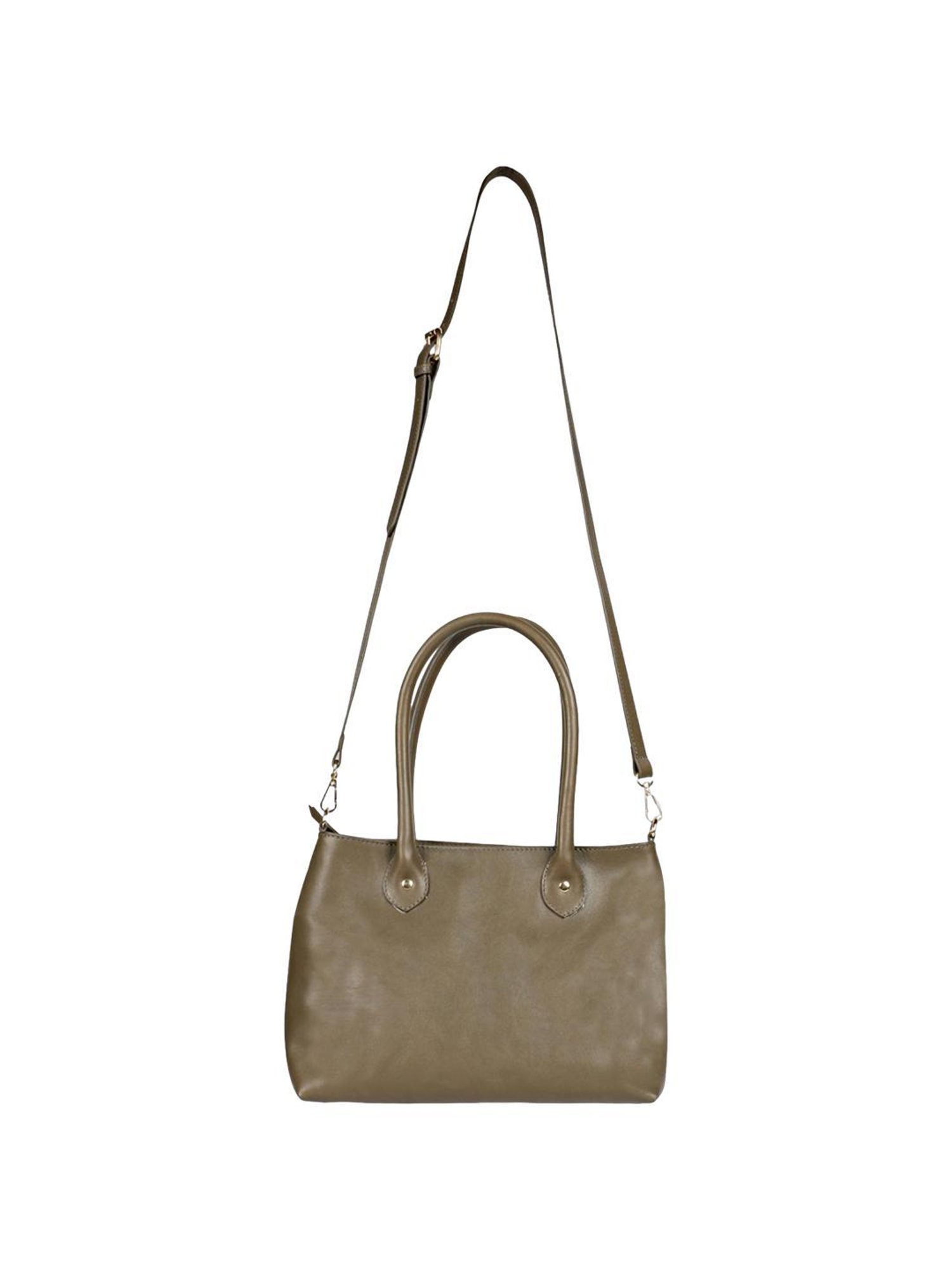 Favore Brown Solid Medium Handbag