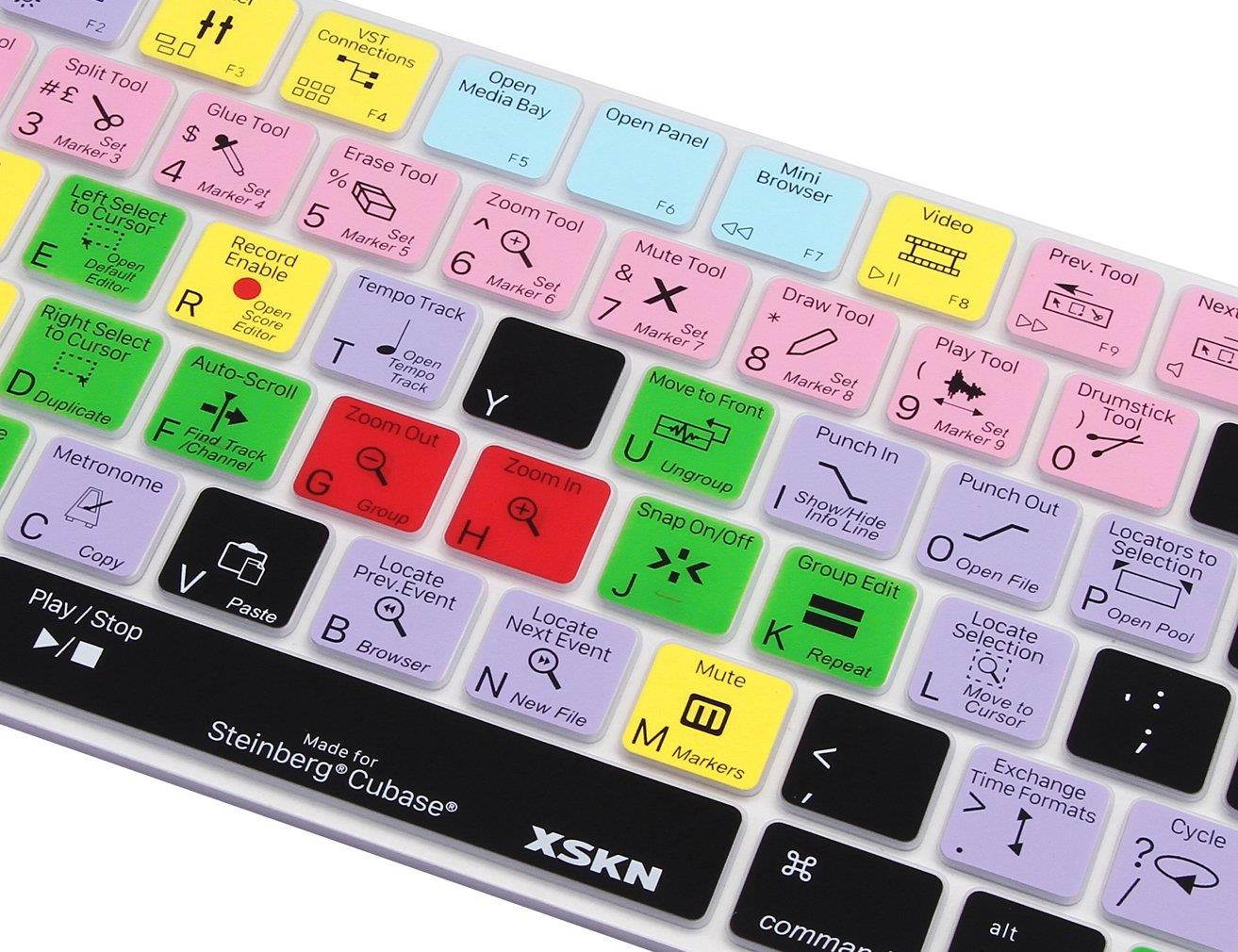 XSKN Magic Keyboard Steinberg Cubase Silicone Cover, Durable Cubase Hotkeys Keyboard Skin for Apple Magic Keyboard MLA22LL/A, MLA22B/A (Released since 2015)