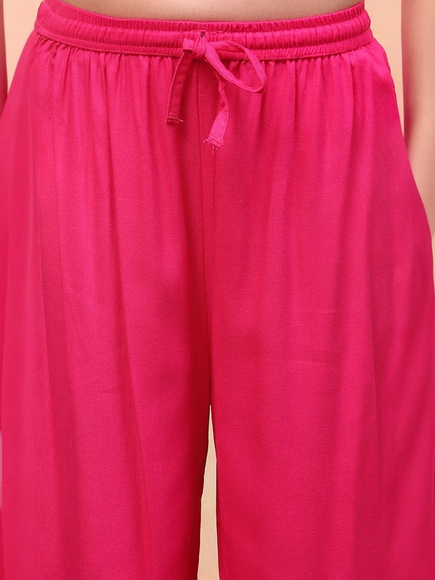 Biba Girls Pink Embellished Kurta set