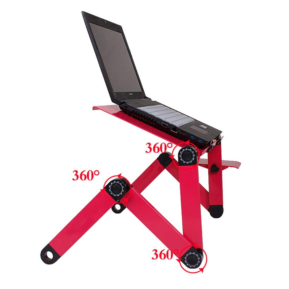 Laptop Stands Adjustable&nbsp;Lap Desks Portable Laptop Bed Table with Cooling Fans & Mouse Pad for Couch, Bed, Sofa