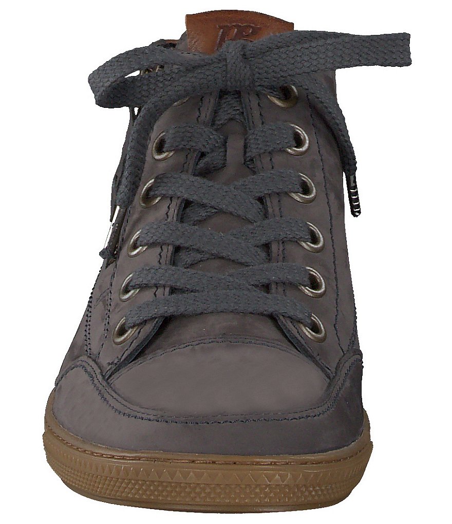 Paul Green Felicity Lace-Up Side Zipper Leather Sneakers