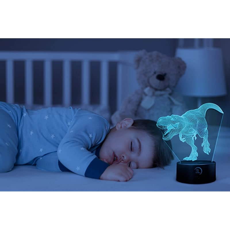 Dinosaur Night Light for Kids 11 Pack of Dinosaur Lights Illusion Decor 7 Color Changing Lamp with Remote Control for Kids Bedroom