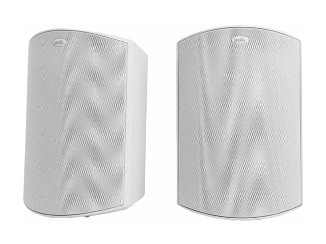 Polk Audio Atrium8 SDi High Performance All Weather Outdoor Loudspeaker with Dual Tweeters and PowerPort Bass Venting (White/Single)