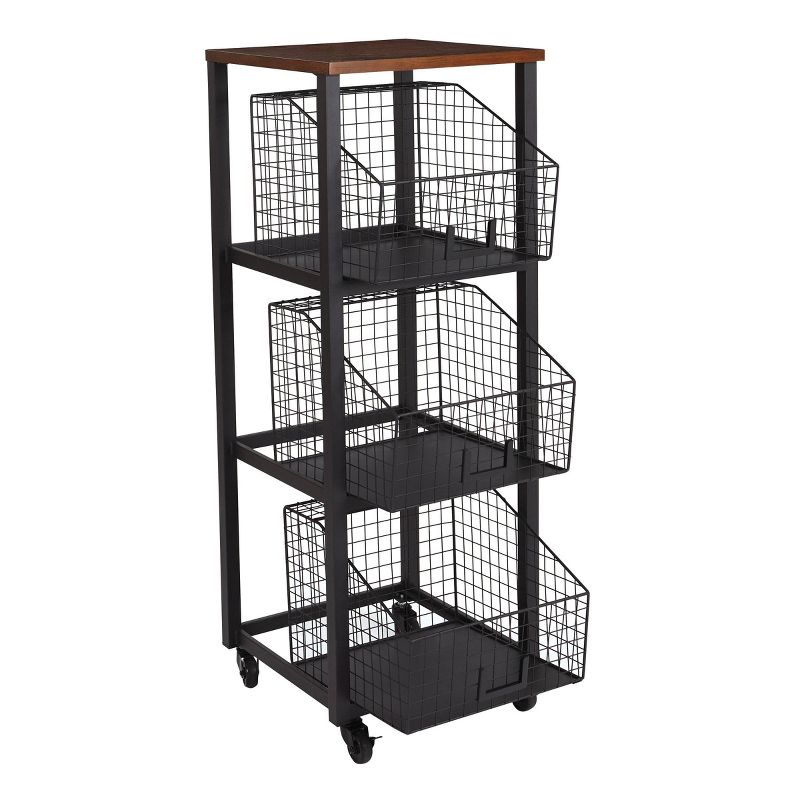 3 Drawer Hanover Storage Console Black - OSP Home Furnishings