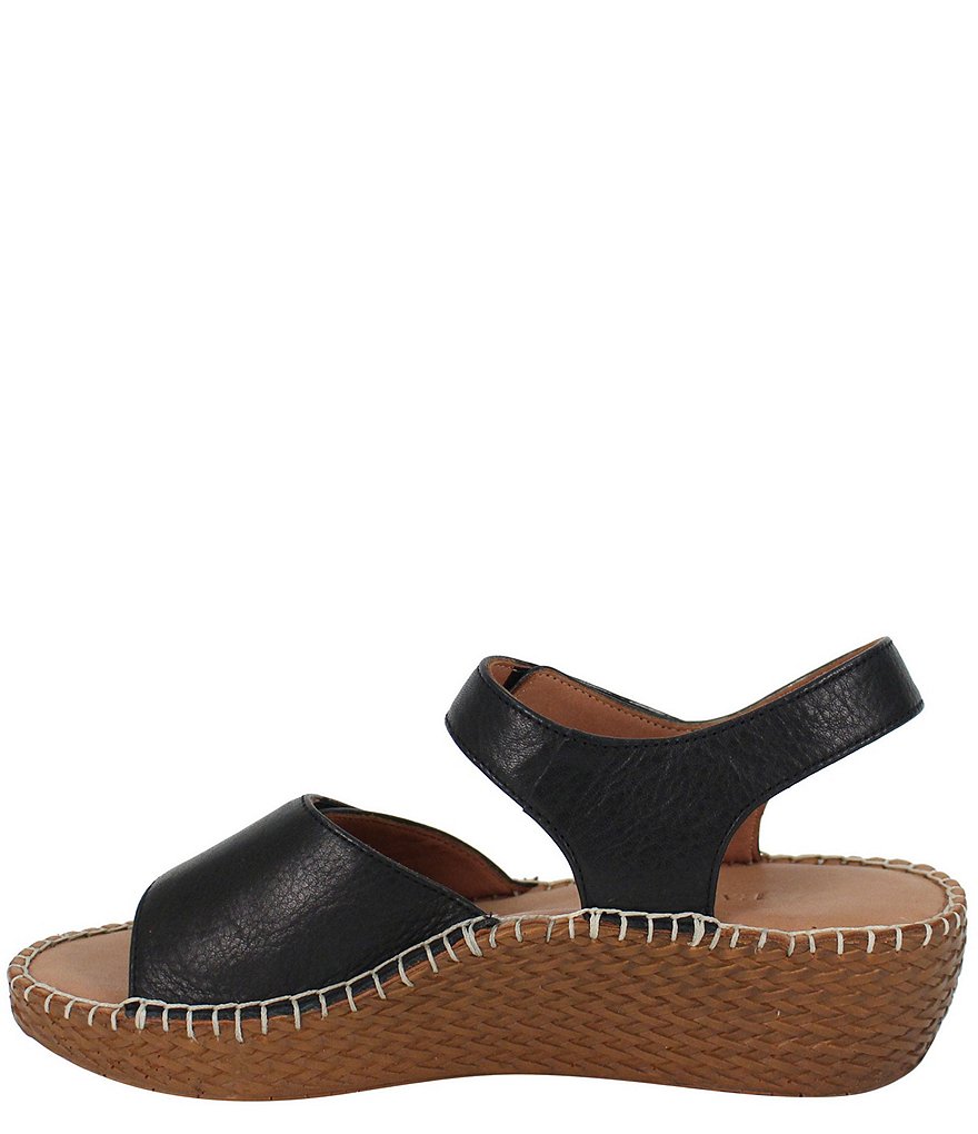 L'Amour Des Pieds Yahya Leather Espadrille Wedge Sandals