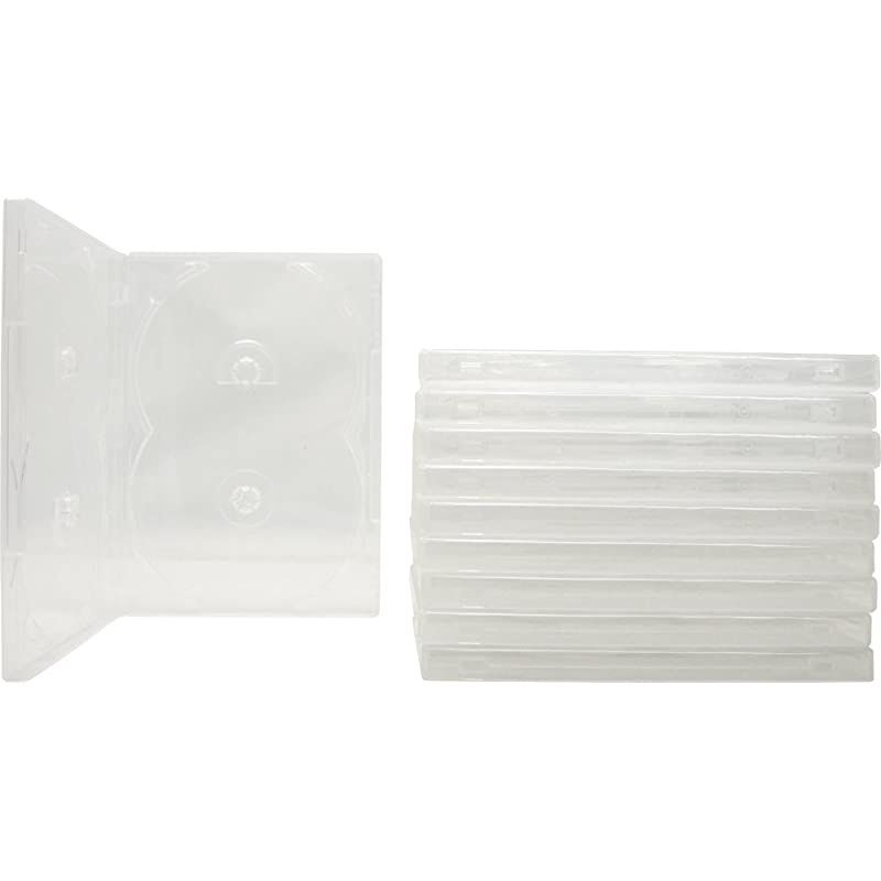 Deal Recordings Supplies 10 Clear Quad 4Disc Overlap Style DVD CasesBoxes DV4R14CL