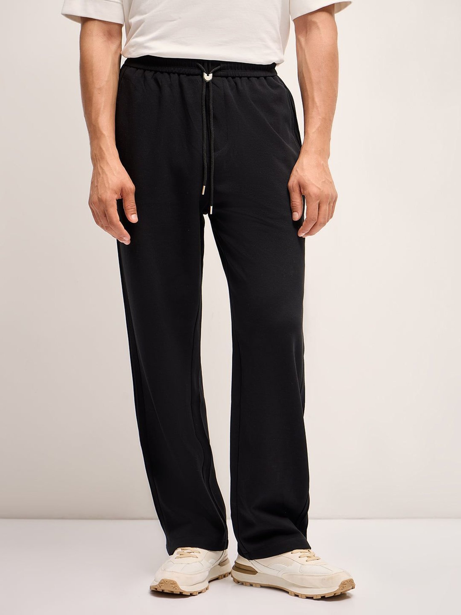 Parx Black Jogger Fit Joggers