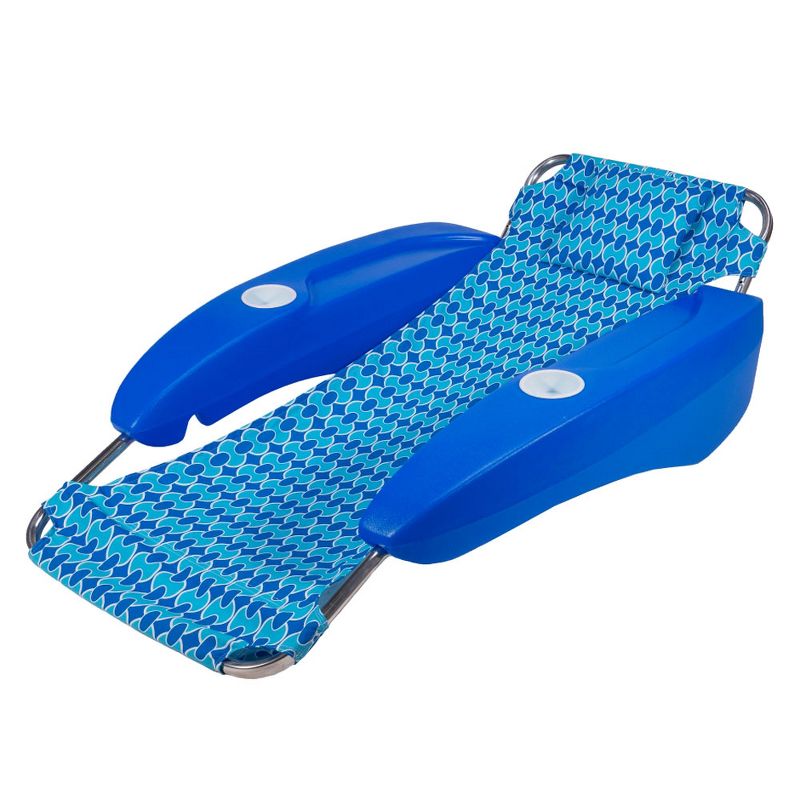 SwimWays 6042433-SW Newporter Elite Sling Style Lounge with 2 Cupholders, Blue