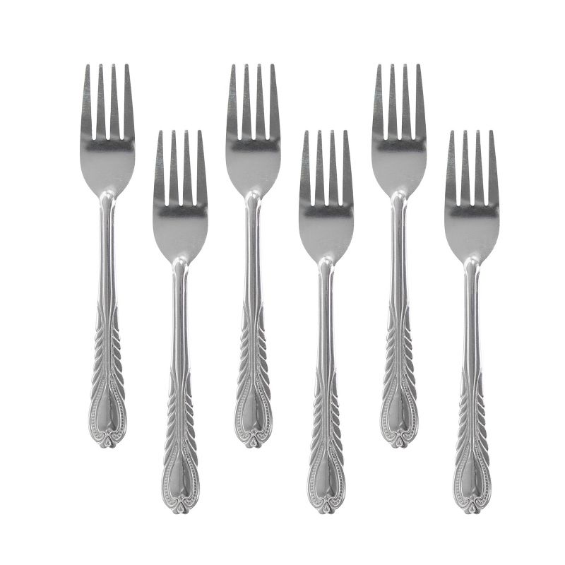 Gibson Jasper 6 Piece Stainless Steel Dinner Fork Set