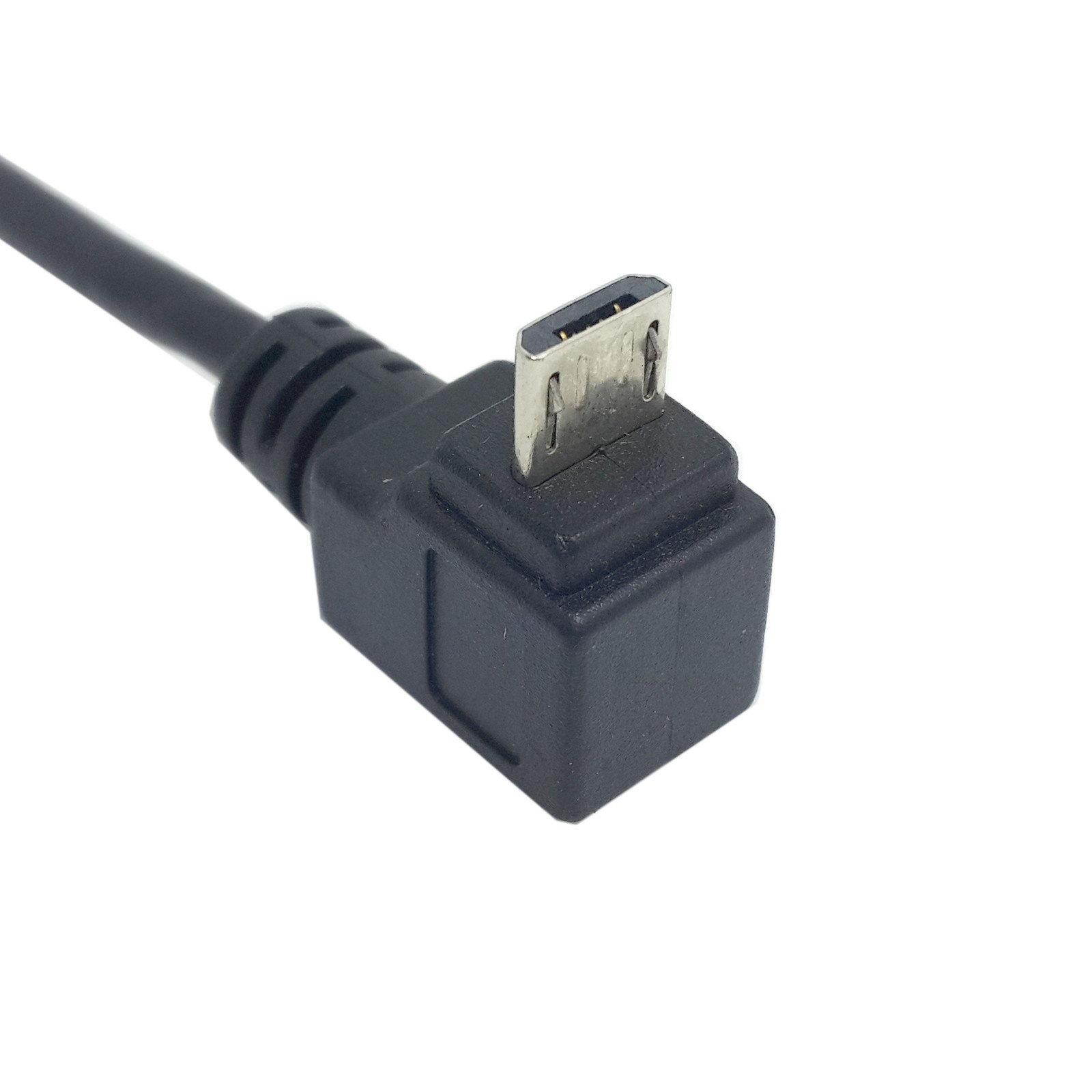 2pcs Down angled 90 D Micro USB to USB Data Charge Cable for S5 i9300 N7100