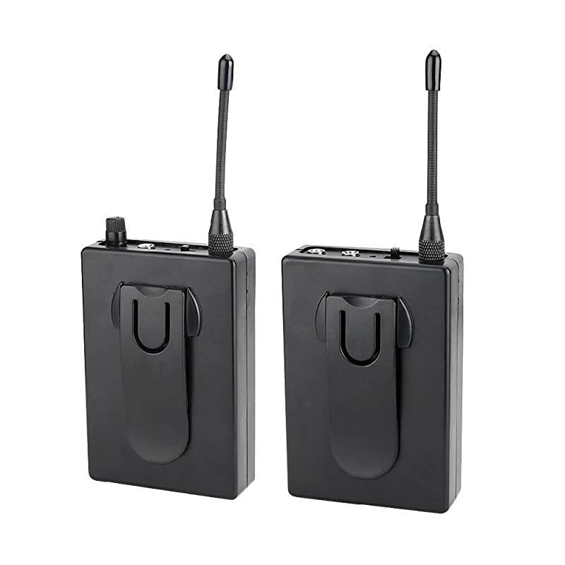 UHF-938 UHF Acoustic Transmission Wireless Headset Microphone Audio Tour Guide System for Church Churches Translation Teaching Travel Simultaneous Interpretation(1 Transmitter and 8 Receivers)