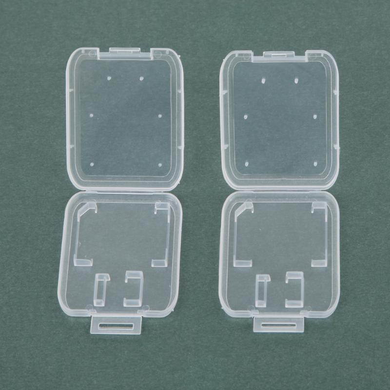10PCS Transparent Standard SD SDHC Memory Card Case Holder Box Storage New