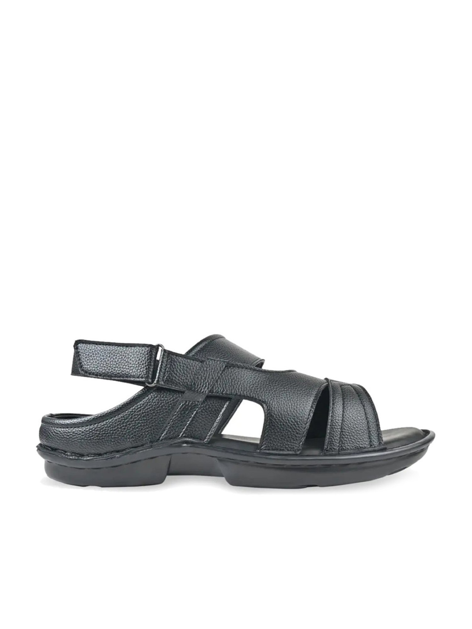 Regal Men's Black Back Strap Sandals