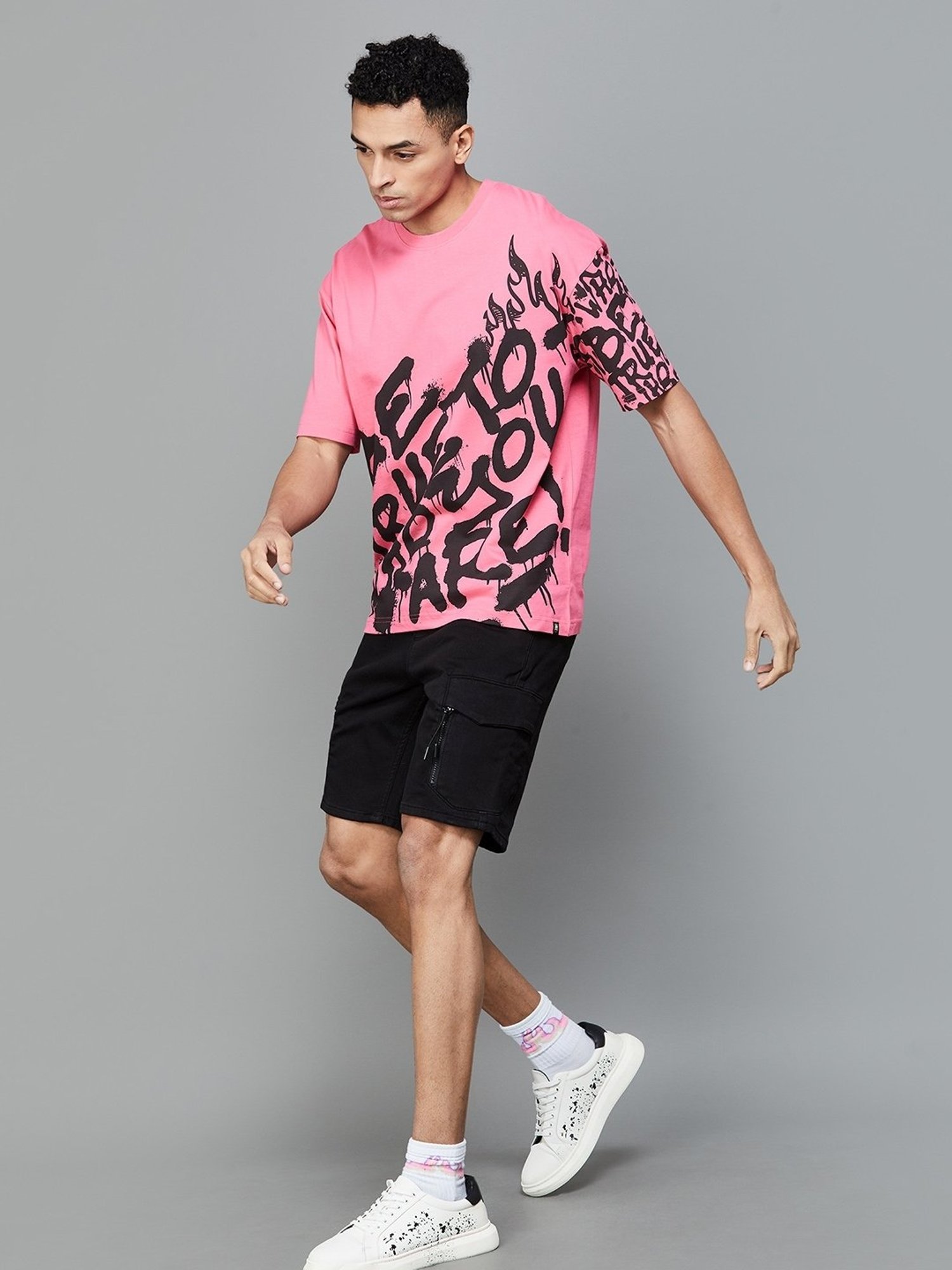 BOSSINI Black Regular Fit Cargo Shorts