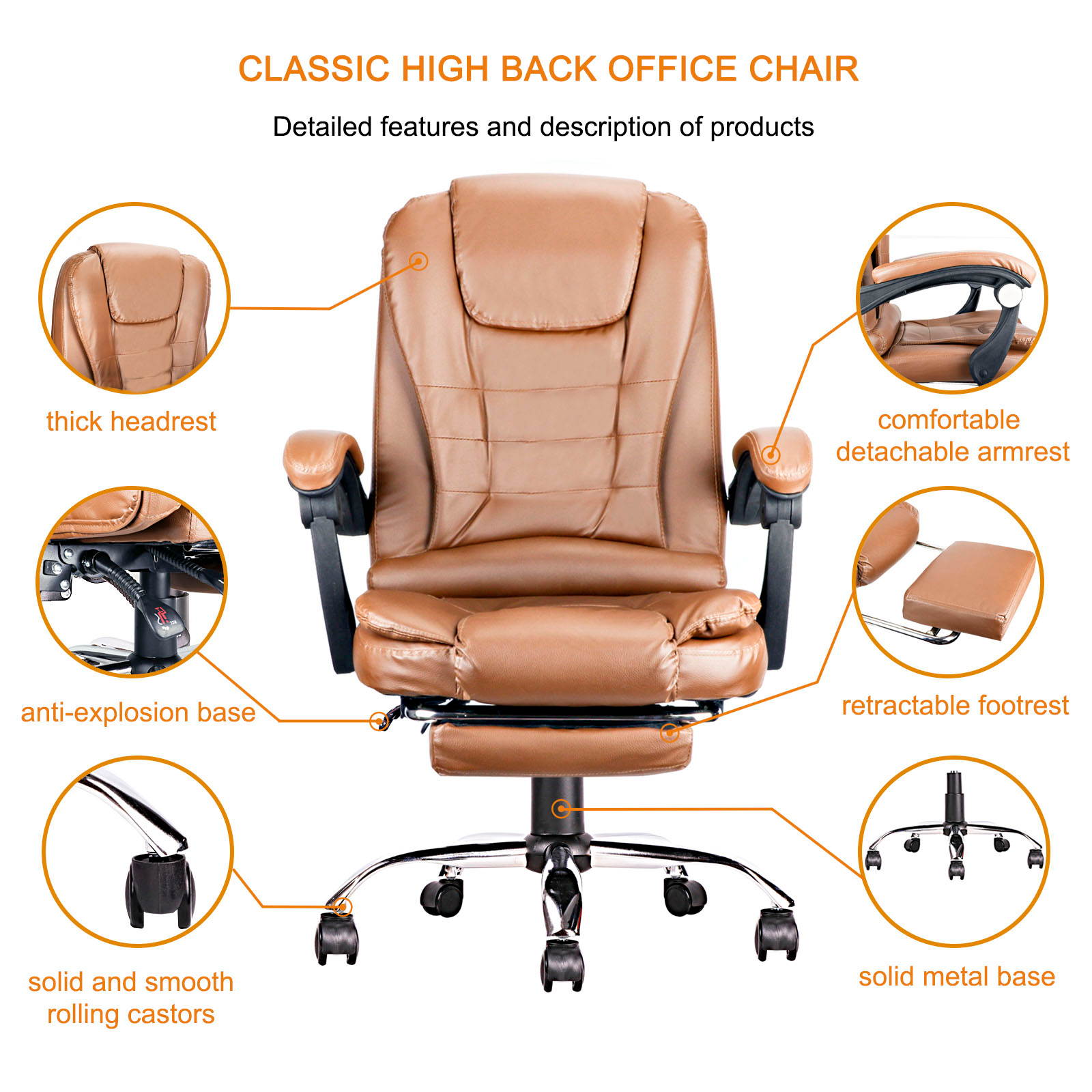 Adjustable height angle computer chair comfortable sedentary office chair staff conference chair boss chair lift swivel reclining seat back swivel chair