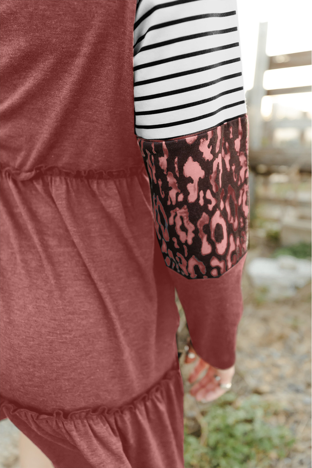 Cheetah Casual Long Sleeve Button Up Shirt Dress