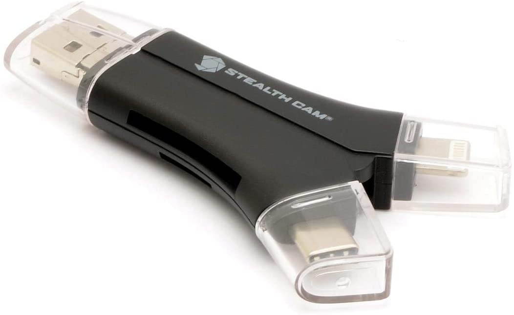 Steal Cam 4:1 Card Reader for Game Cameras, Multicolor