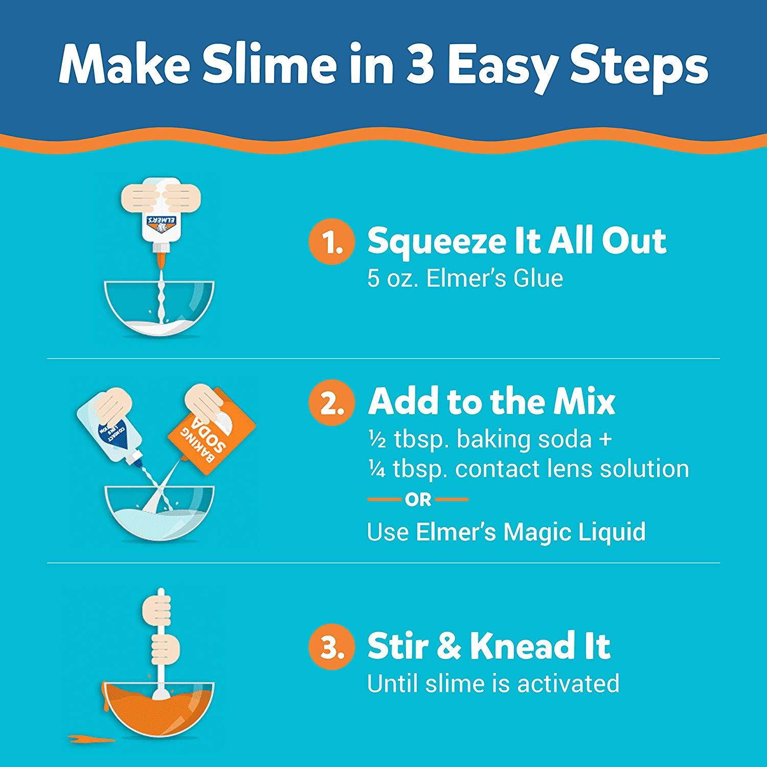 Elmer's Liquid School Glue, Great For Making Slime, White, Washable, 1 Gallon, 2 Count