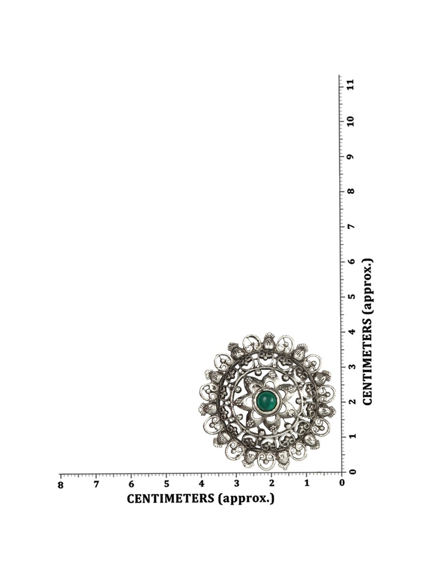 Priyaasi Oxidized Silver-Plated Self Designed Floral Stud Earrings