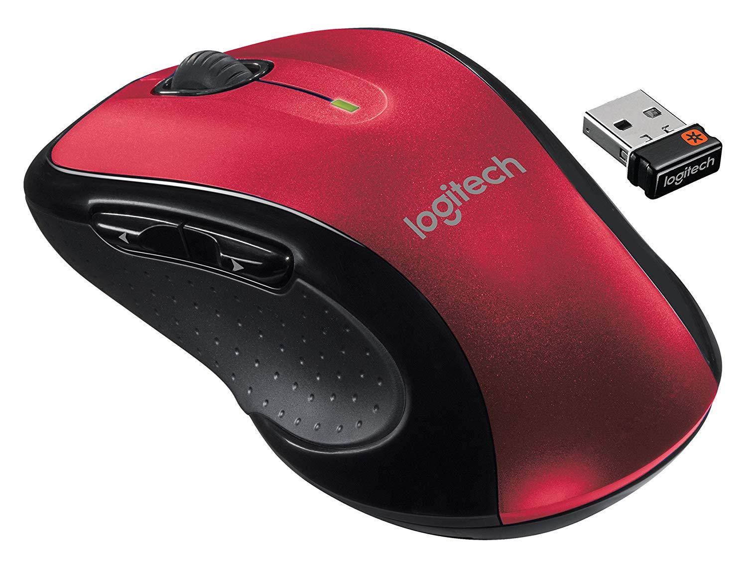 Logitech M510 Wireless Mouse and Mini Gaming Mouse Pad, Red