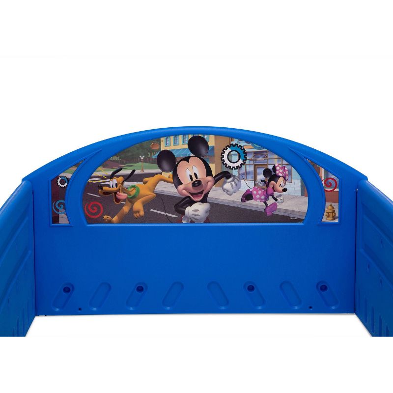 Disney Mickey Mouse Plastic Sleep and Play Toddler Bed with Attached Guardrails - Delta Children