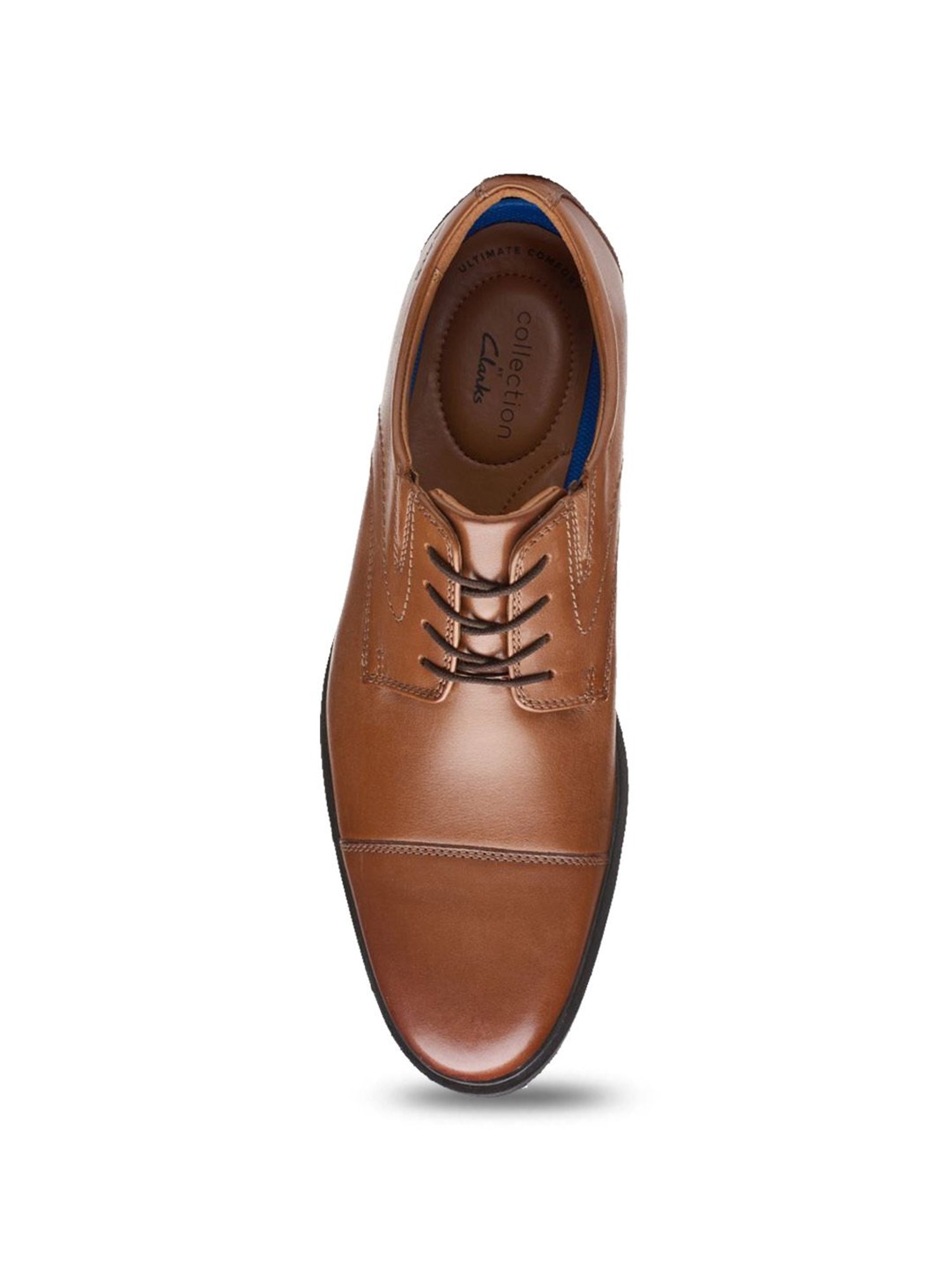 Clarks Men's Whiddon Cap Tan Derby Shoes