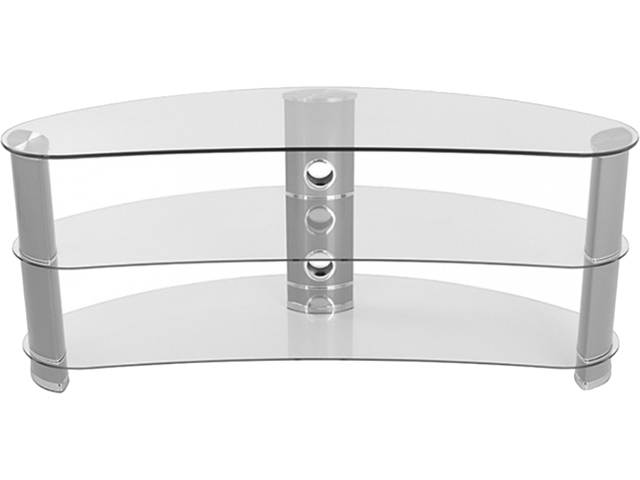 AVF FS1200CURCS-A up to 60" Silver Effect / Clear Glass Curved TV Stand