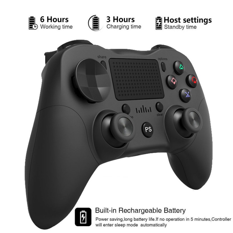 Dual Vibration Six Axis Integrated Bluetooth Wireless Game Controller With Gamepad Pressure Panel For PS4 / Android / PC PS4 Controller Wireless Bluetooth Touch Panel Gamepad for PS4