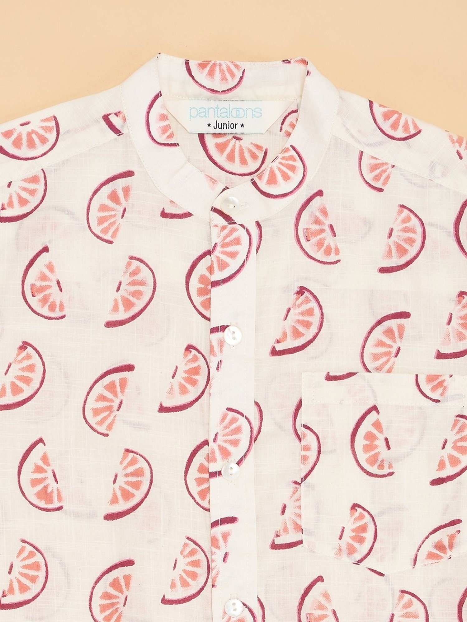 Indus Route by Pantaloons Boys Pink Print Shirt