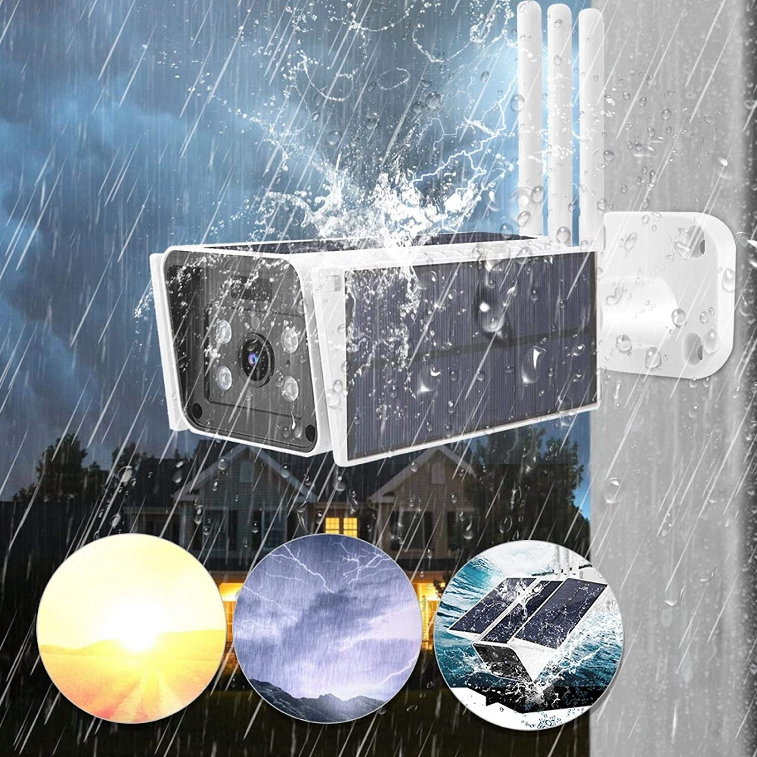 01 4G Solar Camera, 15 Meter Night Vision Two-Way Voice Function Solar Powered 1080P Hd(Southeast Asia and South America Frequency Bands)
