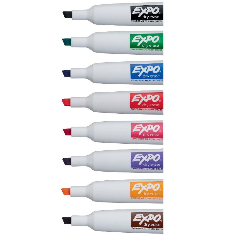 EXPO Magnetic Dry Erase Marker Chisel Tip Assorted 8/Pack 1944741