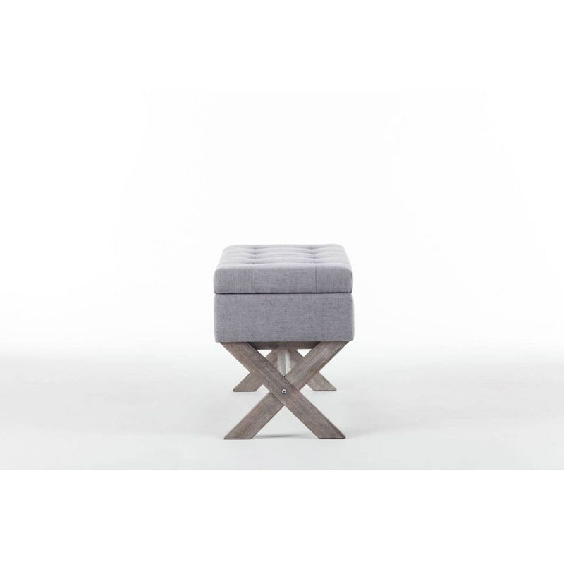 Angelina Storage Bench Gray - Boraam