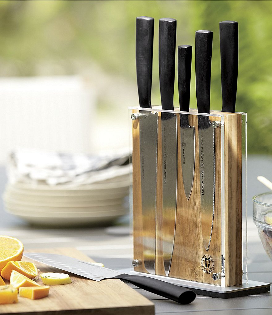 Schmidt Brothers Cutlery Carbon 6 7-Piece Knife Block Set