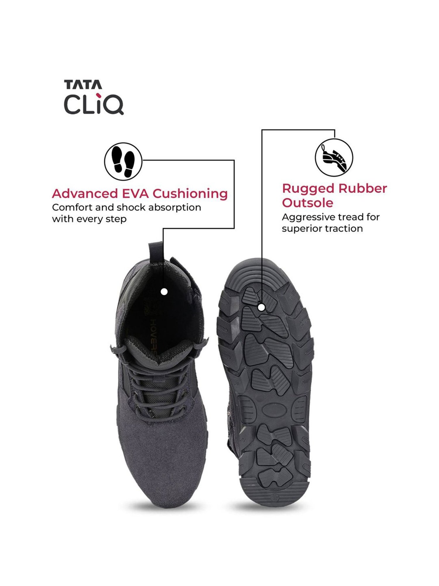 Hoversole Men's Warrior Grey Derby Boots