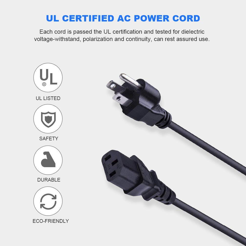 Audiophile AC Power Cable -  10AWG HiFi Power Cord 5FT
