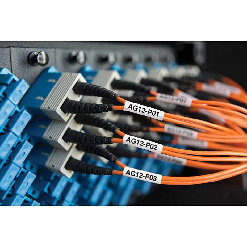 Heat Shrink Tubes for  XTL Label Makers, Black on White, 1/4", 1 Roll (1868809)