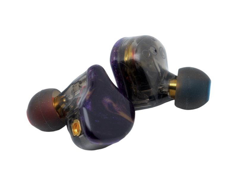 ApeSonic Rain-JET (In Ear Earbuds): Hybrid Balanced Armature & Dynamic Drivers, High Resolution, Synthetic Resin Shell, MMCX Connect - Cable Changeable, Hi-Fi & Premium Sound, Black Marble Color