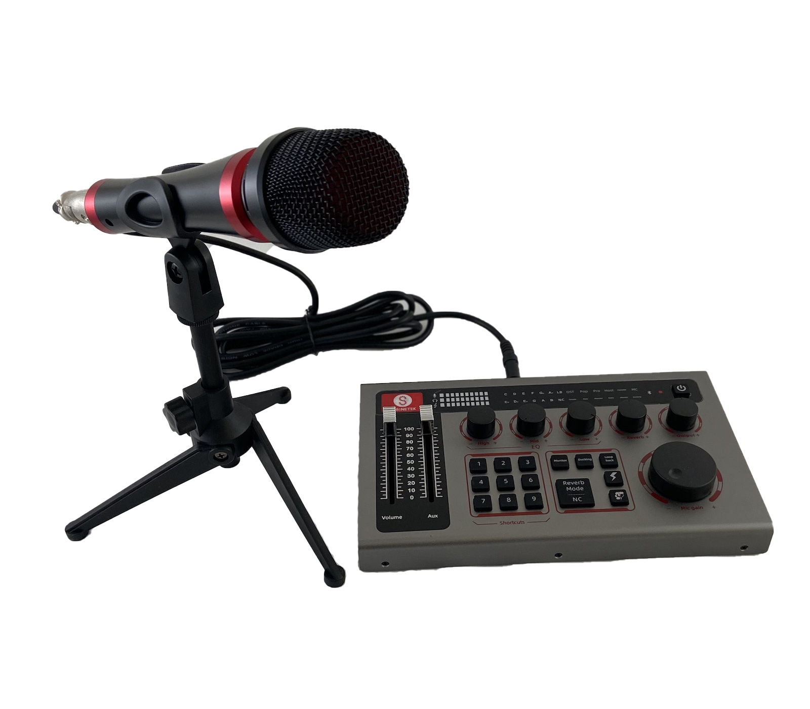 SabineCast Bluetooth Mixer with Built in Audio Interface and Microphone Bundle