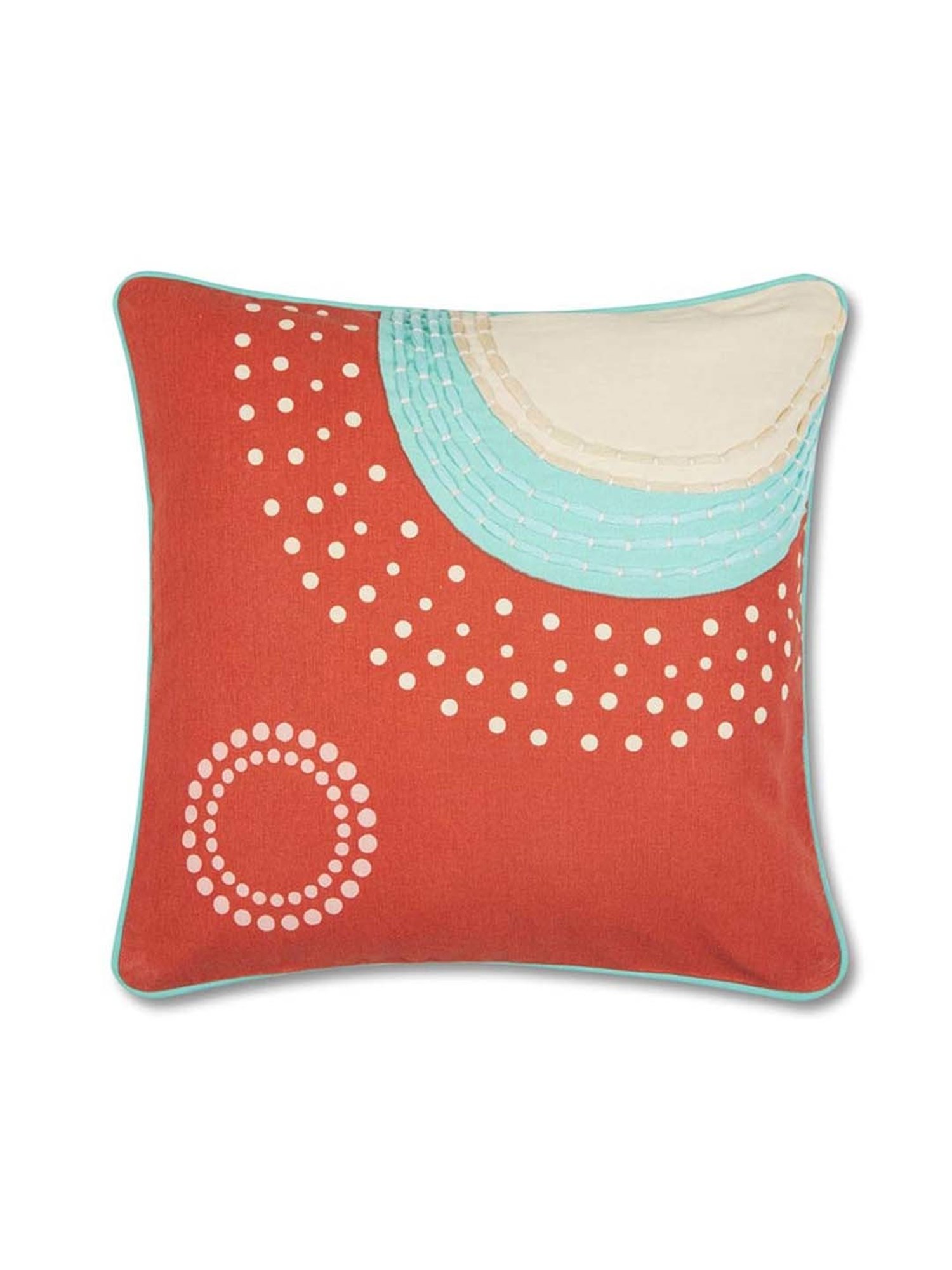 Fabindia Natkhat Red Cotton Kids Cushion Cover