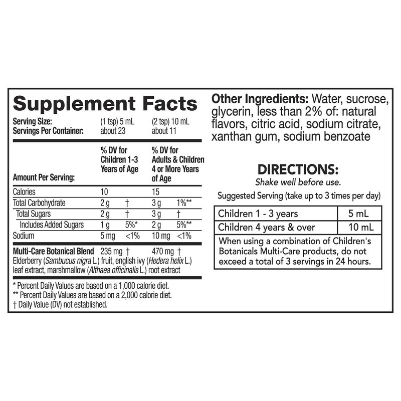 Vicks Children's Botanicals Multi-Care Dietary Supplement - 4 fl oz