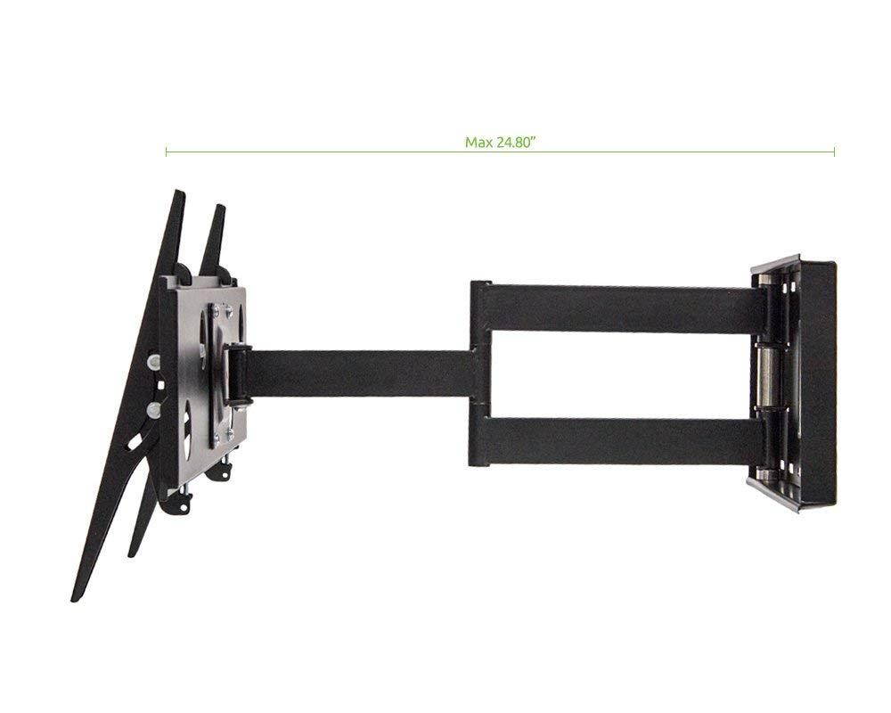 NavePoint Articulating Single Arm Swivel Tilt LCD LED TV Wall Mount 37-60 Inches Black